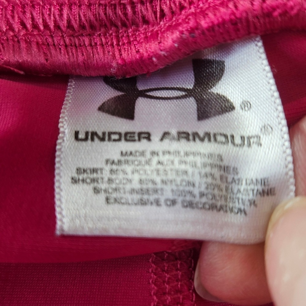 Under Armour HeatGear Athletic Skort Women's Size Large Pink Performance Skirt - Picture 7 of 8